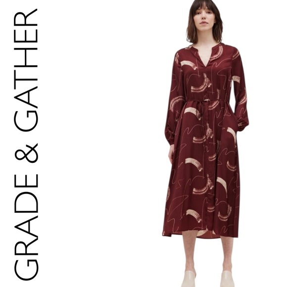 grade & gather Dresses & Skirts - 256: GRADE & GATHER NWT DRESS VINO